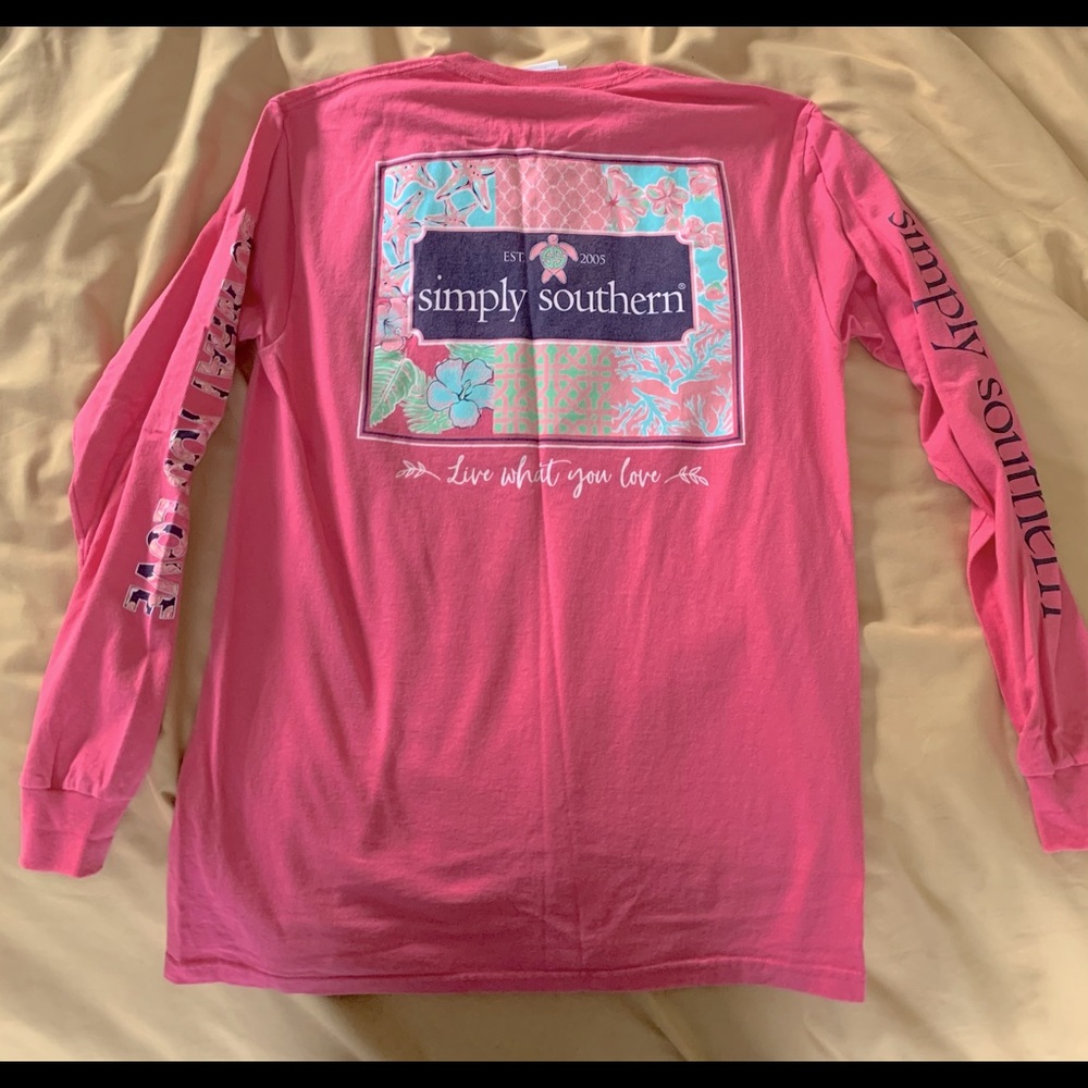 Long sleeve Pink Simply Southern